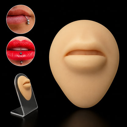 Labios Silicona Micropigmentación Tatuaje Exhibidor Piercing