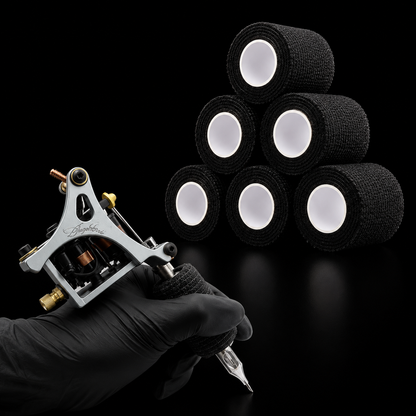Cinta Elástica Autoadherible Para Tatuar Cubre Grip 12 Pzs