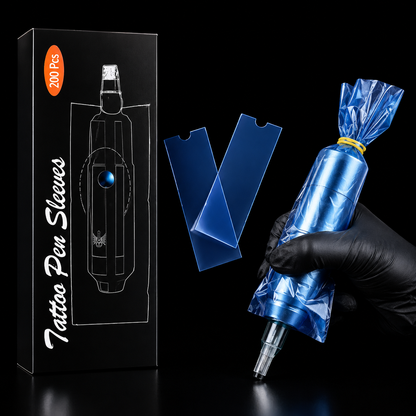 Cubre Pen De Plástico Protector De Máquina Para Tatuar 200pz Color Azu