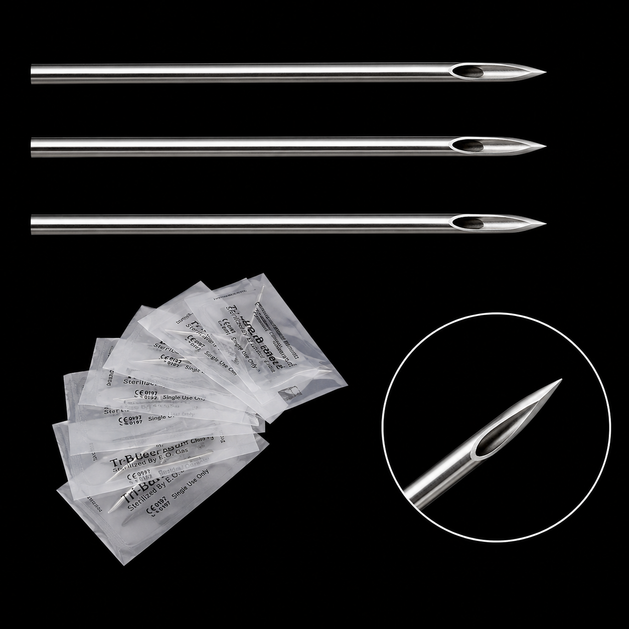 Kit Agujas Para Perforar Cánulas Perforación Piercing 100 Unidades Col