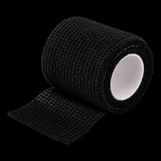 Pack 6 Cintas Kinesiológicas Autoadheribles Negras Kst 4.5m X 5cm
