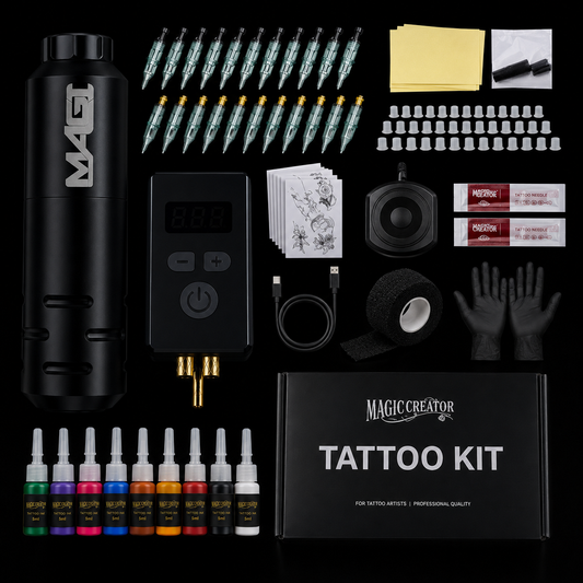 Kit Máquina Para Tatuar Principiante Magi Y Wx-1 Completo