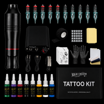 Kit Máquina Para Tatuar Principiante Dc Y Fuente Con Pedal