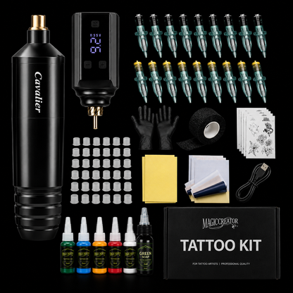 Kit Máquina Para Tatuar Principiante Cavalier Wx-1 Completo