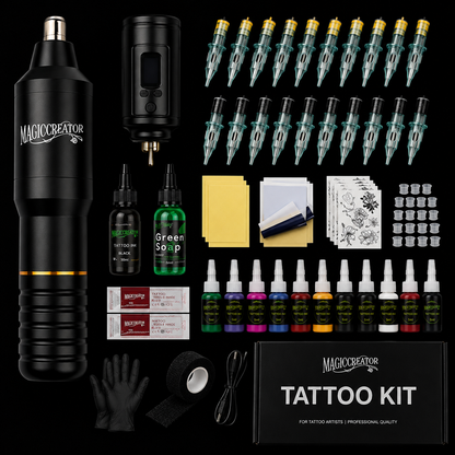 Kit Máquina Magic Creator/ Aurora 1 Para Tatuaje De Práctica
