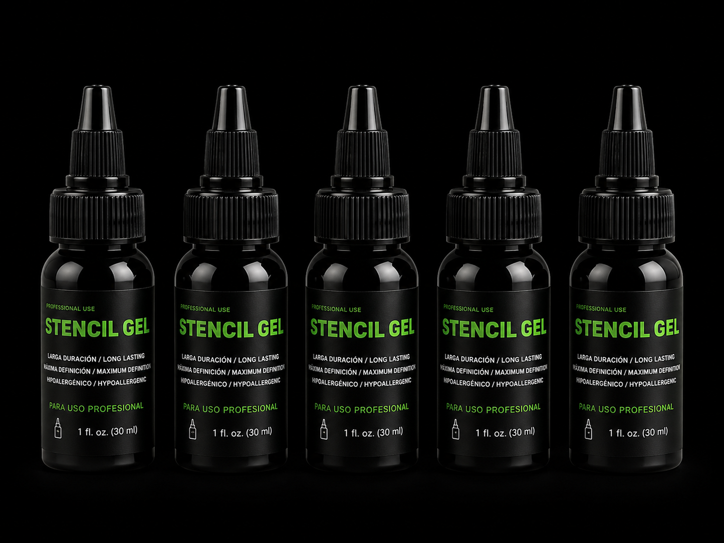 Kit Gel Hectografico Pega Stencil Para Tatuaje 5pzs Transfer