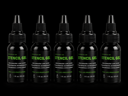 Kit Gel Hectografico Pega Stencil Para Tatuaje 5pzs Transfer