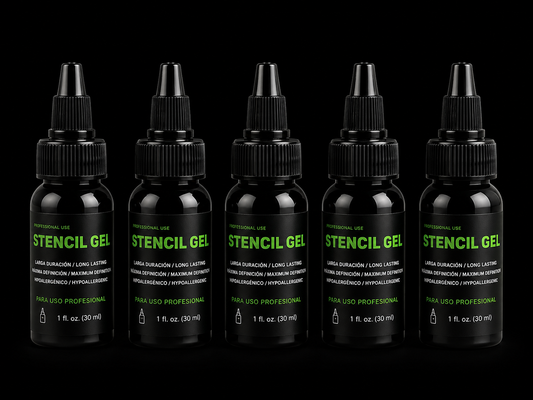 Kit Gel Hectografico Pega Stencil Para Tatuaje 5pzs Transfer