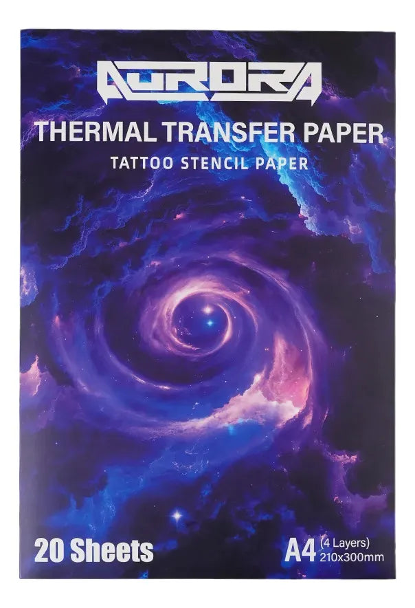 Papel Transfer Hectográfico Aurora Para Tatuar 20 Pz