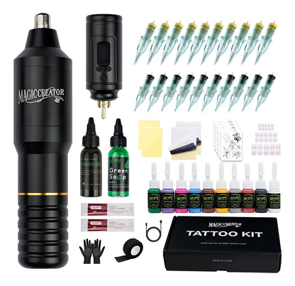 Kit Máquina Magic Creator/ Aurora 1 Para Tatuaje De Práctica
