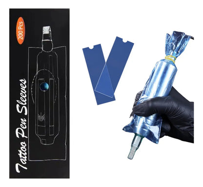 Cubre Pen De Plástico Protector De Máquina Para Tatuar 200pz Color Azu