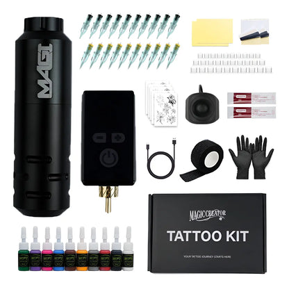 Kit Máquina Para Tatuar Principiante Magi Y Wx-1 Completo