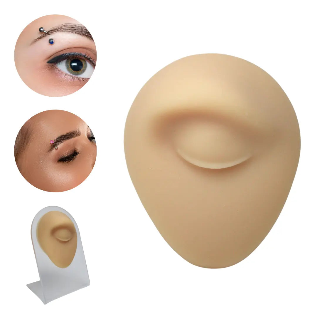 Párpado Silicón Micropigmentación Tatuaje Exhibidor Piercing