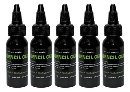 Kit Gel Hectografico Pega Stencil Para Tatuaje 5pzs Transfer