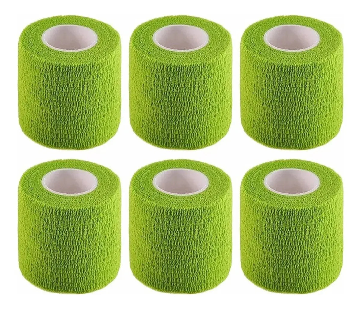 Cinta Elástica Venda Autoadherible Grip 6pz Tatuaje Colores Color Verd