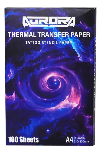 Papel Transfer Hectográfico Aurora Para Tatuar 100 Pz
